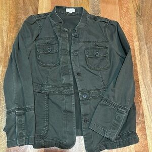 Loft military green blazer jacket size large